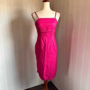 Vintage 90s Pink Midi Dress Juniors S